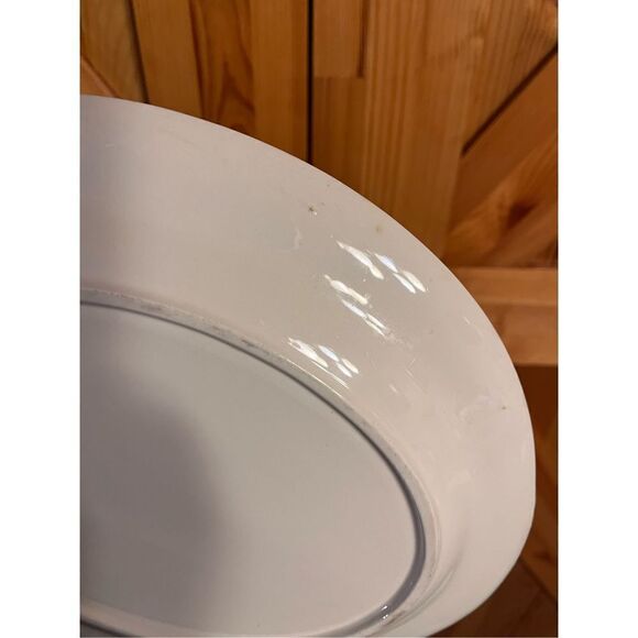 Homer Laughlin Eggshell Nautilus Platter Platinum striped - Picture 10 of 12